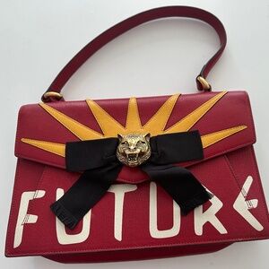 GUCCI   Future Bow Red Leather Bag